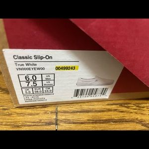 All White Vans like new. 7.5 womens